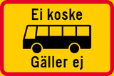 Buses allowed.