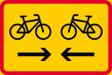 Cyclists from both directions.
