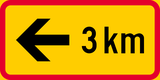 ... kilometres to the left.