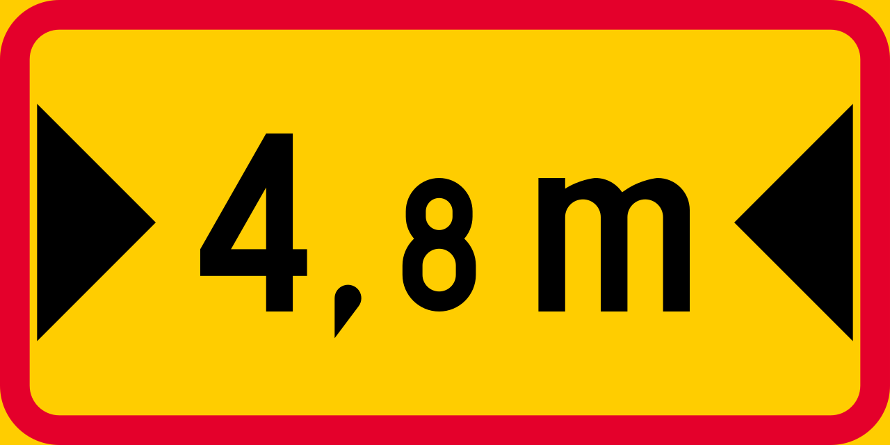 Indicated width.