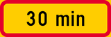 For the number of minutes shown.
