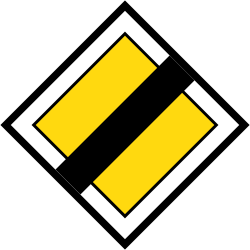 End of the priority road.