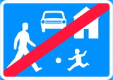 End of the residential area.