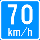 Advisory speed limit.