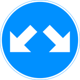 Pass obstacle on either side.