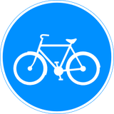 Mandatory path for cyclists.