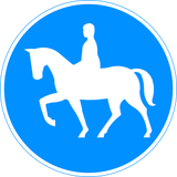 Mandatory path for equestrians.