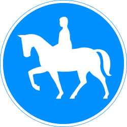Via obrigatória para cavaleiros.