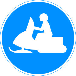 Via obrigatória para motas de neve.