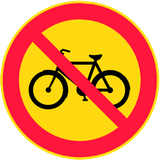 Cyclists prohibited.