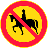 Equestrians prohibited.