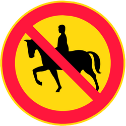 Equestrians prohibited.