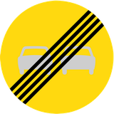 End of the overtaking prohibition.