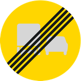 End of the overtaking prohibition for trucks.