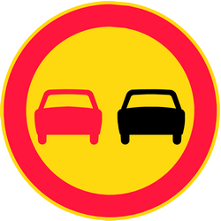 Ultrapassagem proibida.
