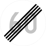 End of the speed limit.