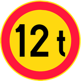 Vehicles heavier than indicated prohibited.