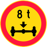 Vehicles exceeding the axle-load limit prohibited.