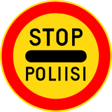 Entry prohibited (checkpoint).