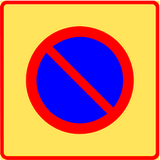 Start of no-parking zone.