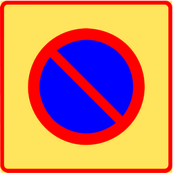 Início de zona de estacionamento proibido.
