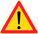 Warning for a danger with no specific traffic sign.