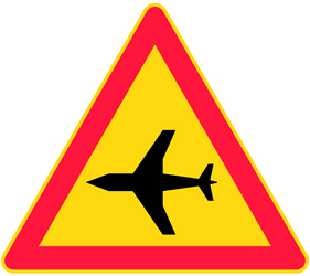Warning for low-flying aircraft.