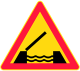 Warning for a movable bridge.
