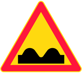 Warning for a bad road surface.
