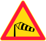 Warning for strong crosswinds.