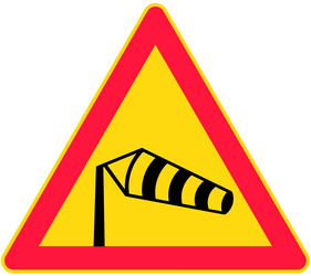 Warning for strong crosswinds.
