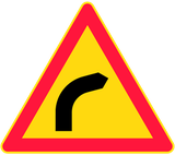 Warning for a curve to the right.