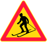Warning for skiers.