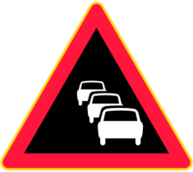 Warning for traffic queues.