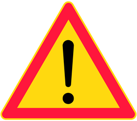 Warning for a danger with no specific traffic sign.