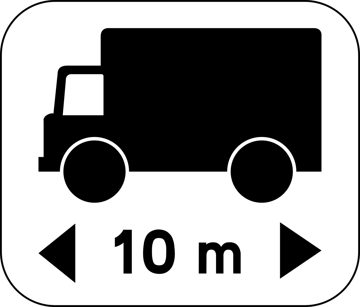Für Lastwagen über angegebener Länge.