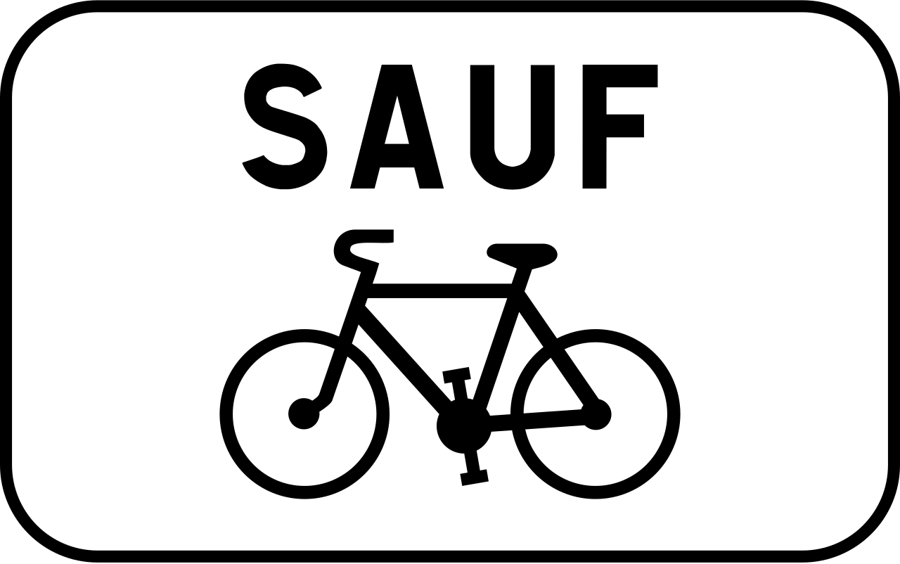 Radfahrer zugelassen.