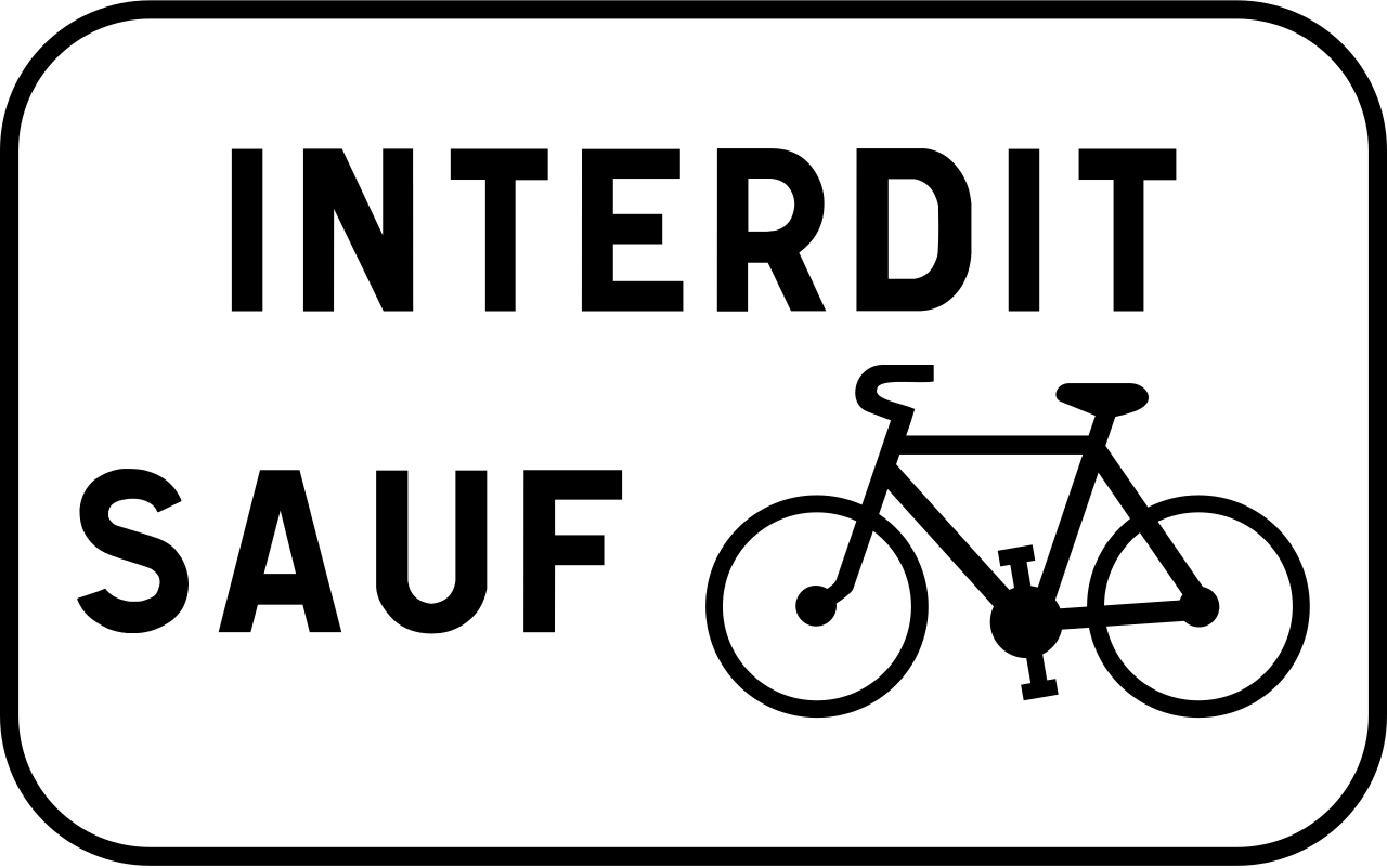 Radfahrer zugelassen.