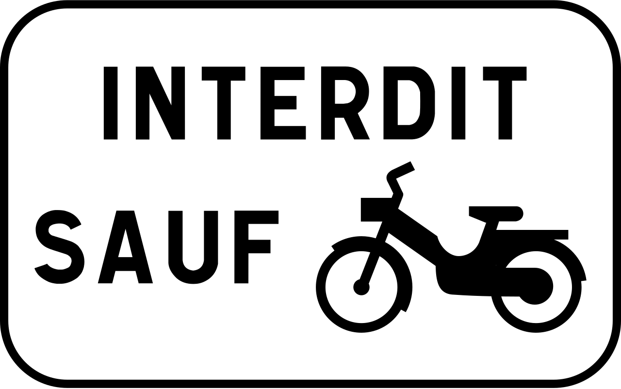 Mopeds zugelassen.