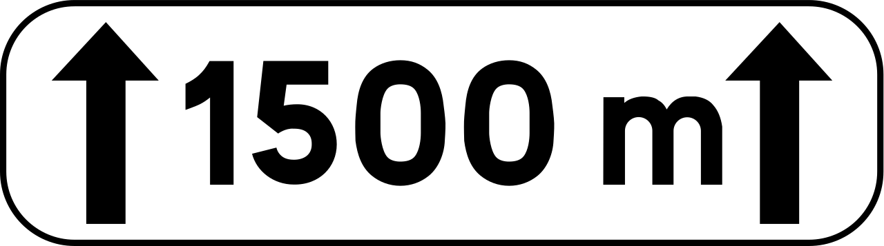 Für ... Meter.