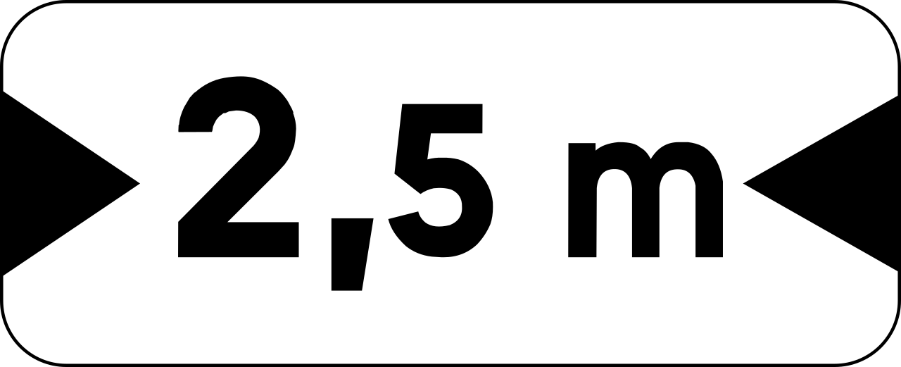 Angegebene Breite.