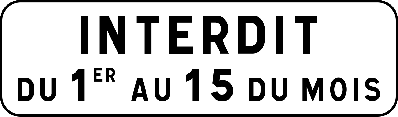 Vom 1. bis 15. verboten.