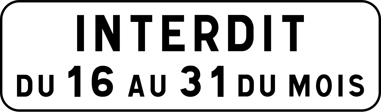 Vom 16. bis Monatsende verboten.