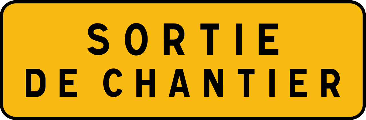 Baustellenausfahrt.