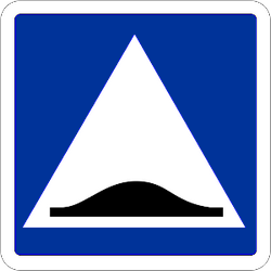 Fahrbahnschwelle.