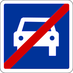 Ende der Kraftfahrstraße.
