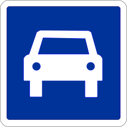 Beginn einer Kraftfahrstraße.