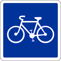 Fahrstreifen für Radfahrer.