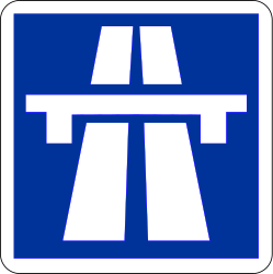 Beginn einer Autobahn.