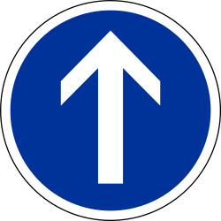 Geradeausfahren vorgeschrieben.